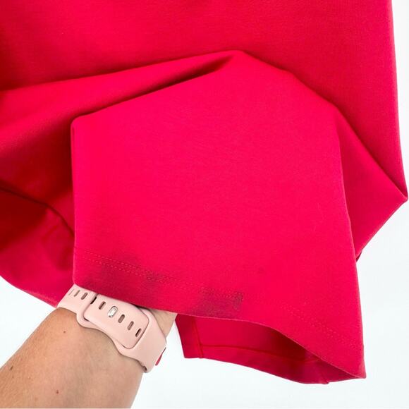 Marcella Women's Sonata Asymmetric Neckline Sheath Midi Dress Red S Glam Formal - Picture 15 of 15